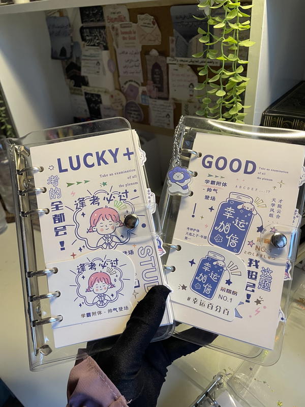 نوت بوك بايندرBinder 🧸حلقات لإعادة استخدامهاورق كريمي،بميدالية  (بعلبة ڤاكيوم)للحماية Image 3 Preview