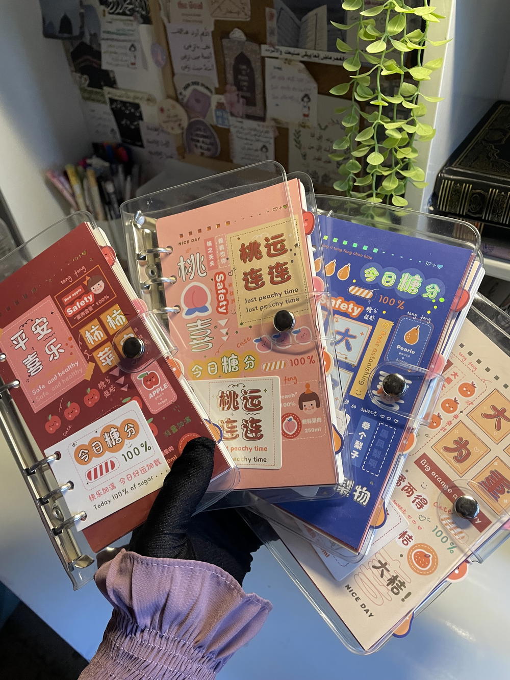 نوت بوك بايندرBinder 🧸حلقات لإعادة استخدامهاورق كريمي،بميدالية  (بعلبة ڤاكيوم)للحماية Preview Image