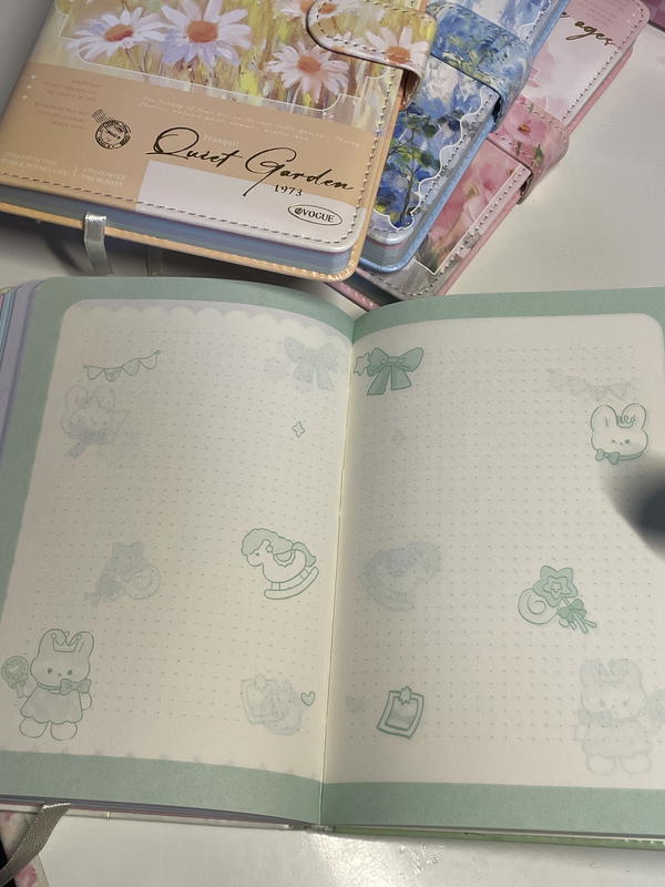 نوت بوك جلد خيالية💕 حجم كبير  5Aمستوردة ورق كريمي132ورقه  جورنال ملون 4 تقسيمات Image 9 Preview