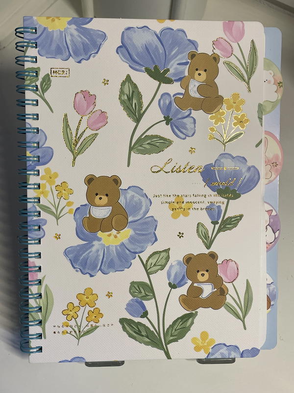 نوت بوكA5💕بثيم🐇🧸🐱 ورق كريمي160 متقسمة بفواصل صفحة80 ورقة💕 Image 3 Preview