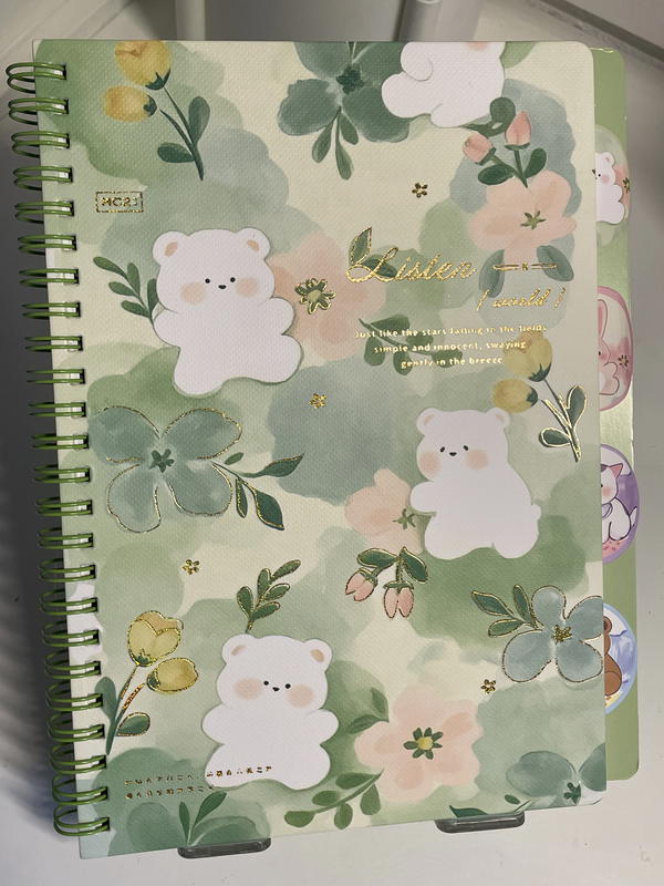 نوت بوكA5💕بثيم🐇🧸🐱 ورق كريمي160 متقسمة بفواصل صفحة80 ورقة💕 Image 5 Preview