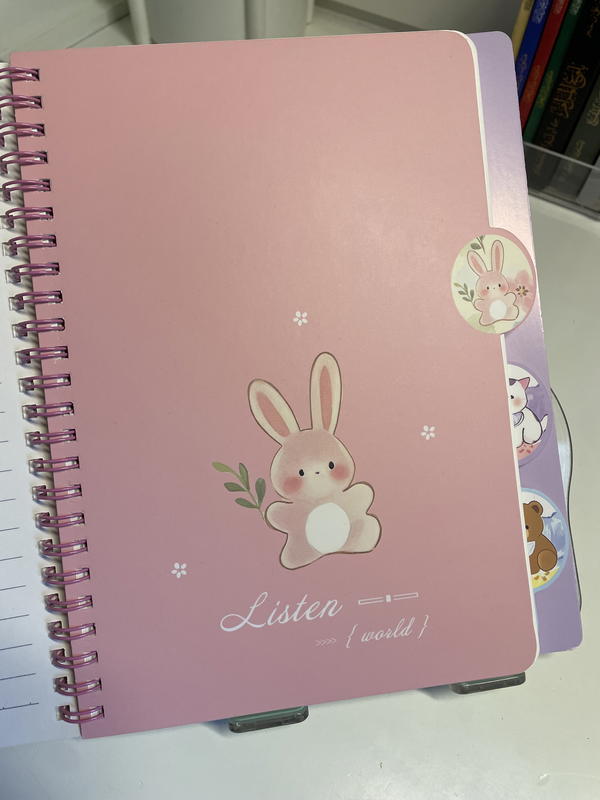 نوت بوكA5💕بثيم🐇🧸🐱 ورق كريمي160 متقسمة بفواصل صفحة80 ورقة💕 Image 7 Preview