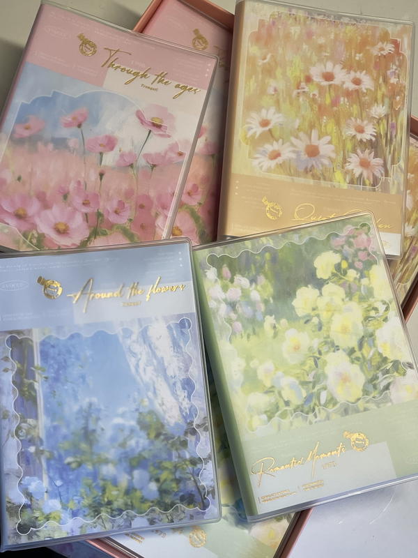 نوتة مستوردة ورق كريمي بثيم الزهور 💐قد كف اليد 💗كڤر قابل لإعادة الاستخدام  Image 4 Preview