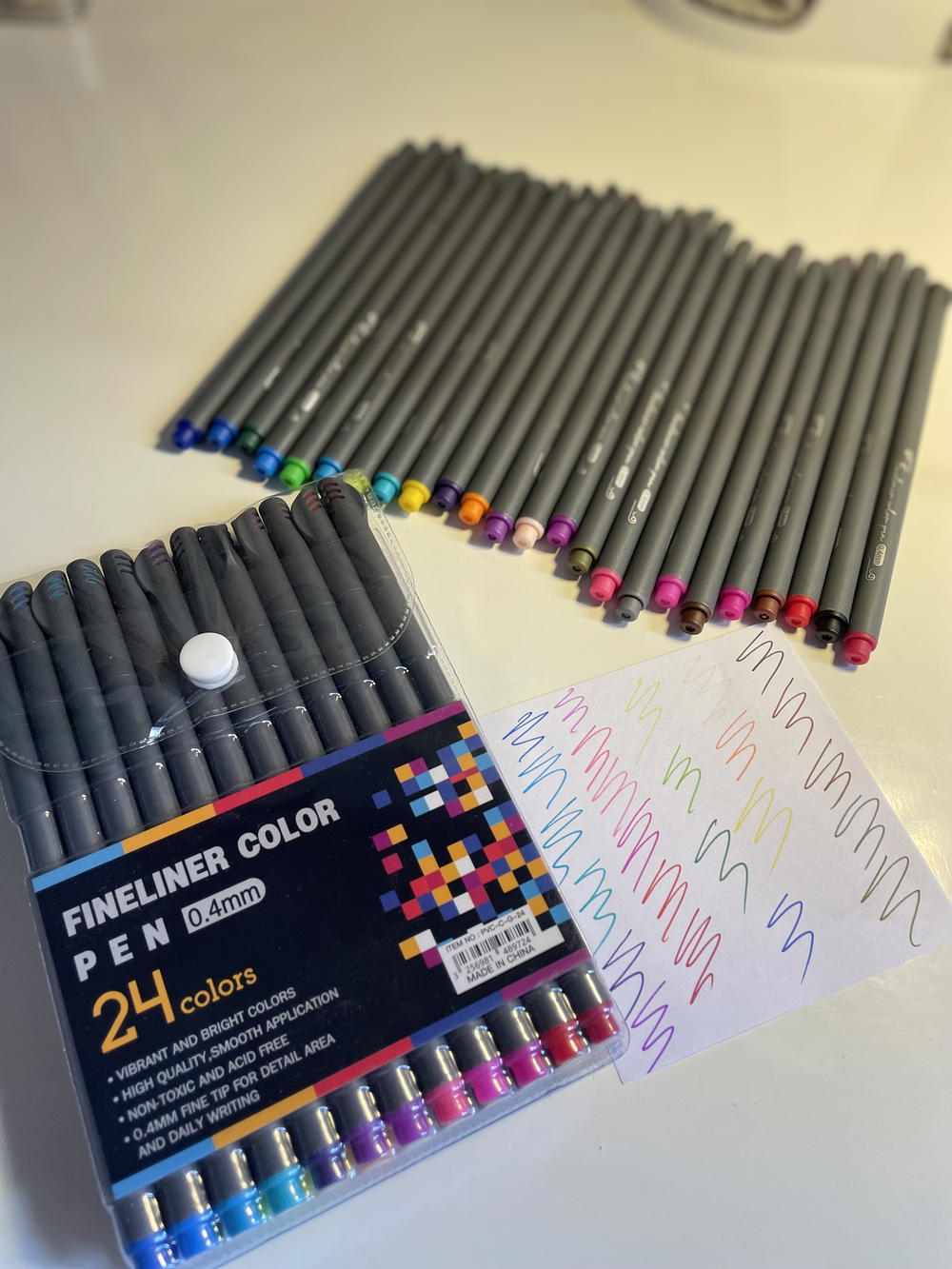 قلم 24 لون  سن ريشة 🪶 فخامة😍💗🫶🏻fineliner Preview Image