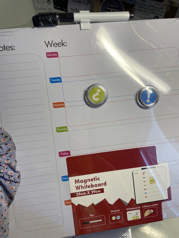 سبورة مستوردة بقلم، مغناطيس و لاصق🐣 Image 5 Preview