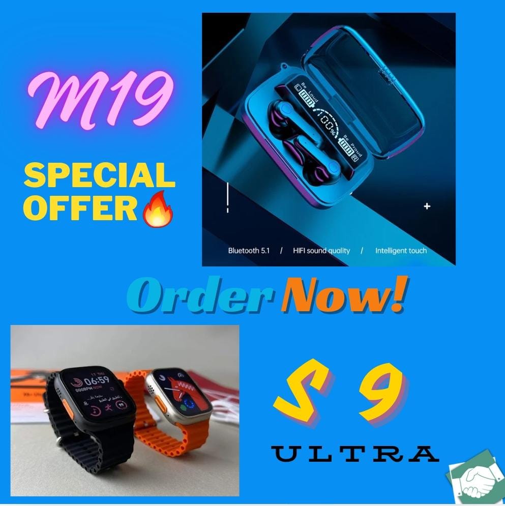 عرض ساعه s9 ultra smart+سماعه m19 Preview Image