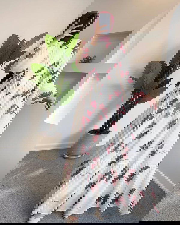 فستان مشجر كلوش Image 3 Preview