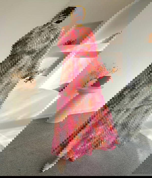 فستان مشجر كلوش Image 5 Preview