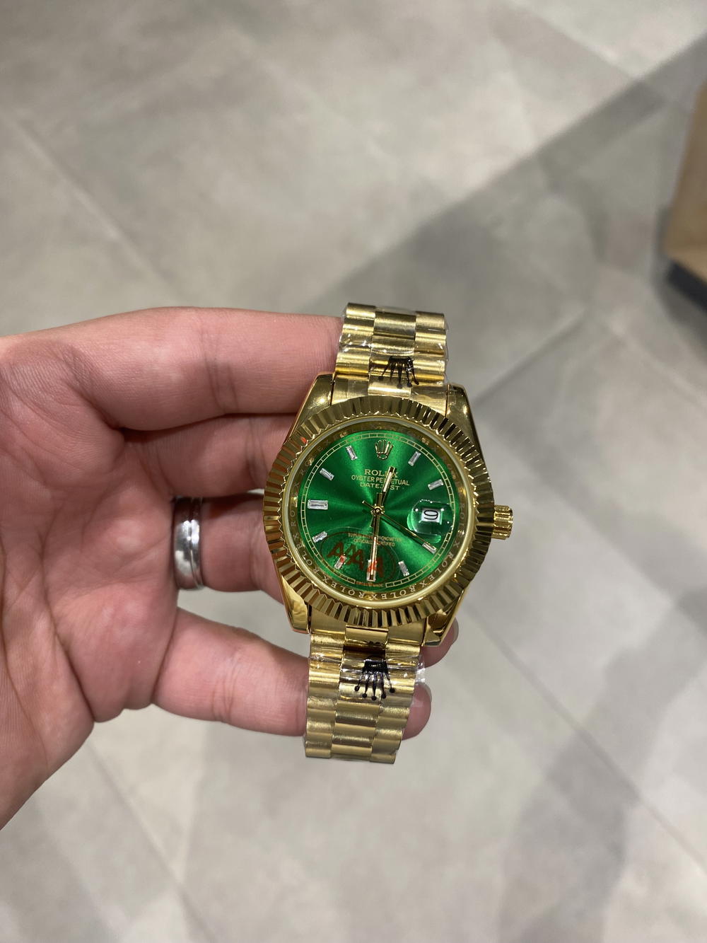 ROLEX DATEJUST 2-TONE GOLD GREEN  Preview Image