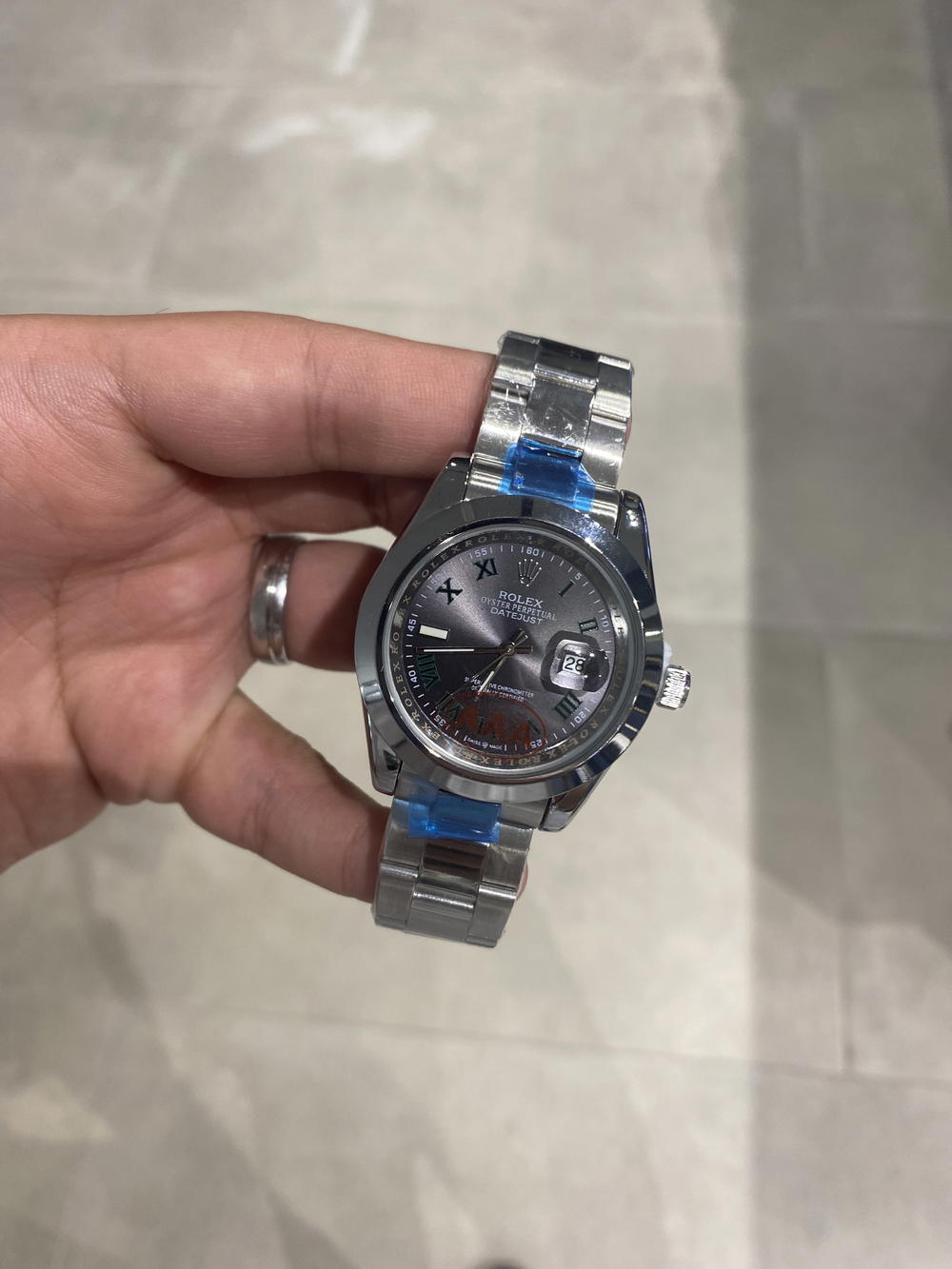 Rolex DateJust Bezel Grey Dial Preview Image