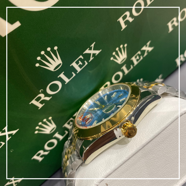 ROLEX DATEJUST 2-TONE MIX Blue  Image 2 Preview
