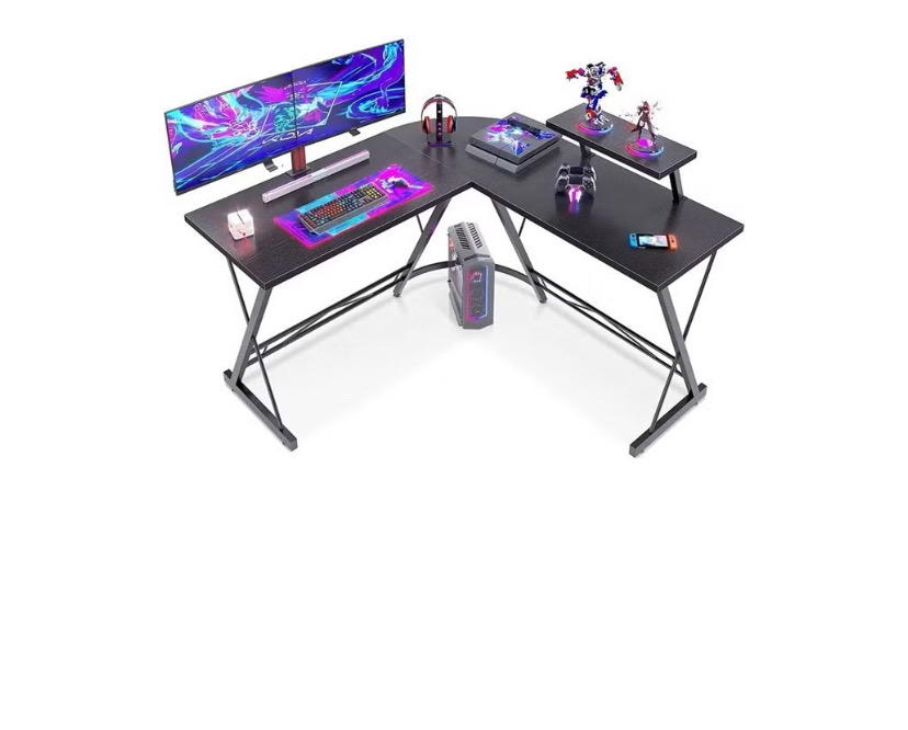 طاوله قيمنق ابيض و اسود  L  Preview Image