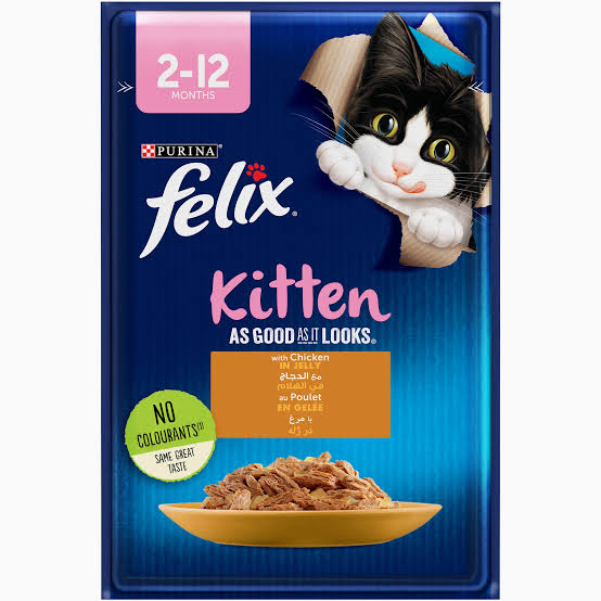 PURINA FELIX As Good as it Looks with Chicken in Jelly Wet Junior Cat Food Pouch 85g Preview Image