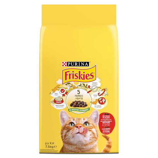 Purina Friskies with Beef, Chicken and Vegetables Cat Dry Food 7.5Kg Preview Image