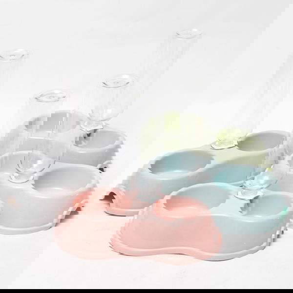طبق طعام مزدوج للحيوانات بدسبنسر أوتوماتيكي  Image 7 Preview