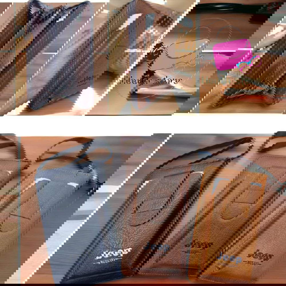 شنطه يد وحافظه موبايل جلد مستورد  Preview Image