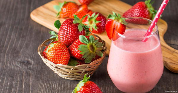 Strawberry juice with milk. عصير فراوله بالحليب Image 4 Preview