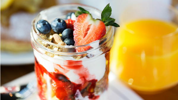 Blended yogurt with different fresh fruit pieces زبادى خلاط بقطع الفواكه الفريش المختلفه Image 3 Preview