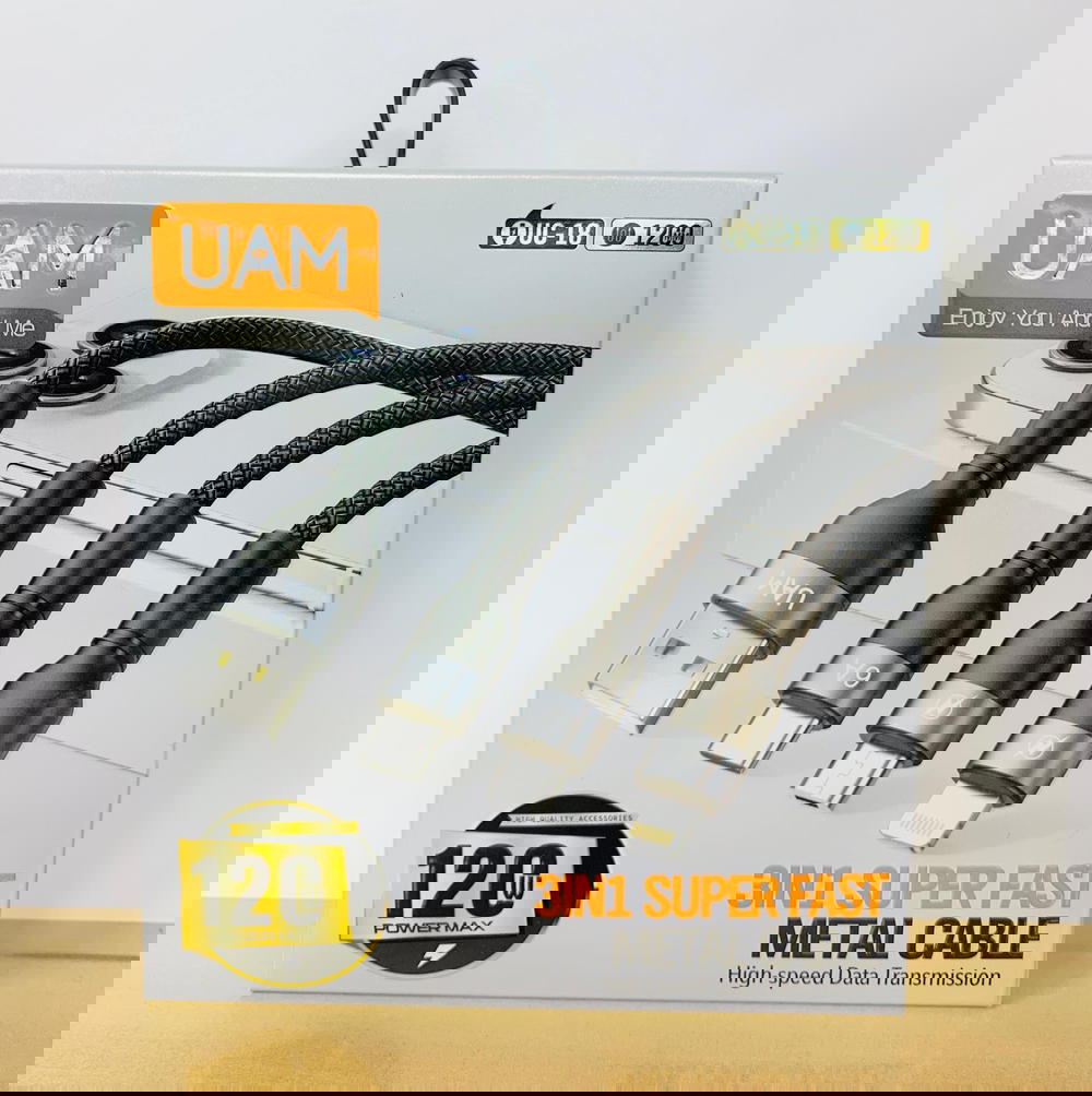 كيبل شحن ثلاثي ماركة UAM شحن سريع Preview Image