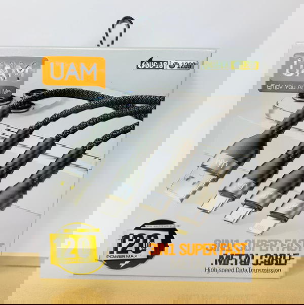 كيبل شحن ثلاثي ماركة UAM شحن سريع Image 1 Preview