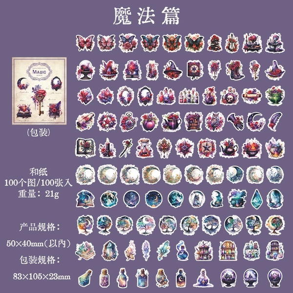 استيكر بوكس متنوع ١٠٠ قطعة  Image 5 Preview