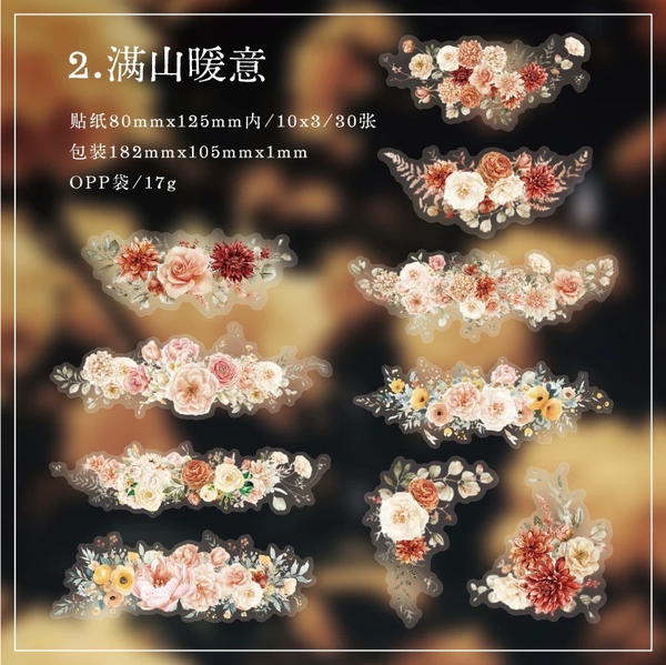 استيكر فلوري واشي ٣٠ قطعة  Image 3 Preview