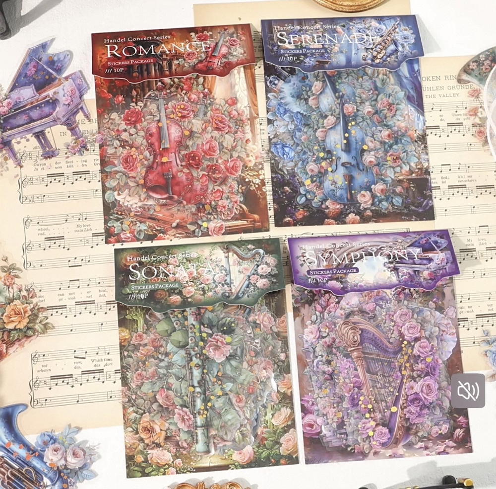 استيكر موسيقي ١٠ قطع متوسط  Preview Image