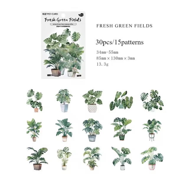 استيكر نباتات الظل ٣٠ قطعة  Image 9 Preview