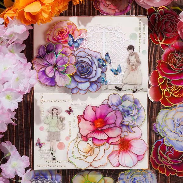 استيكر ورد حجم كبير ١٠ قطع  Image 2 Preview