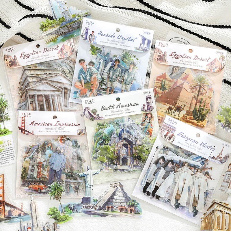 استيكرز أماكن اثرية ٣٠ قطعة  Preview Image
