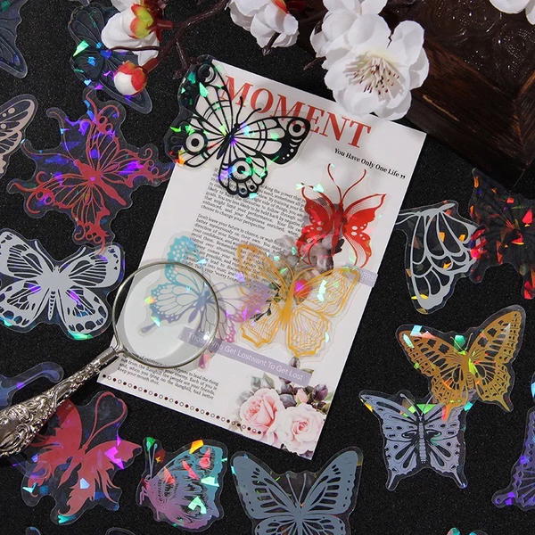 استيكرز فراشات هولوجرام ٢٠ قطعة  Image 2 Preview