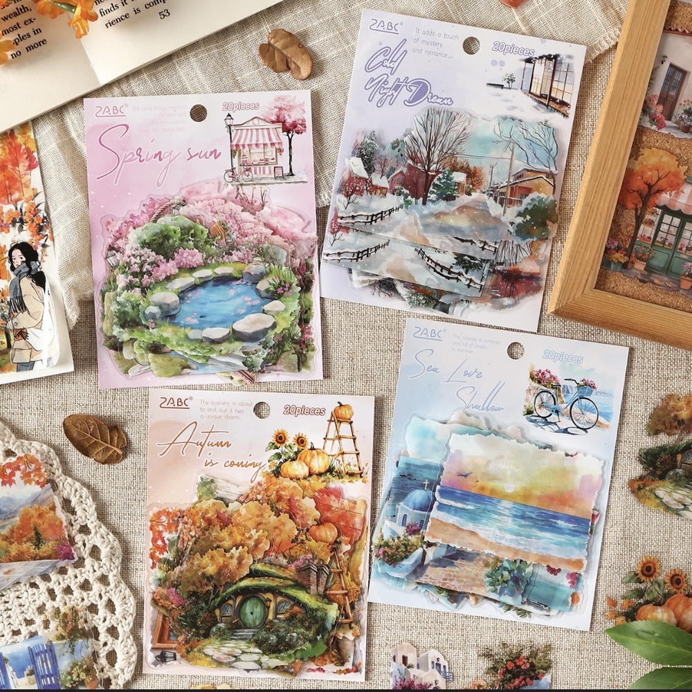 استيكرز لاند سكيب حجم كبير ١٠ قطع  Preview Image