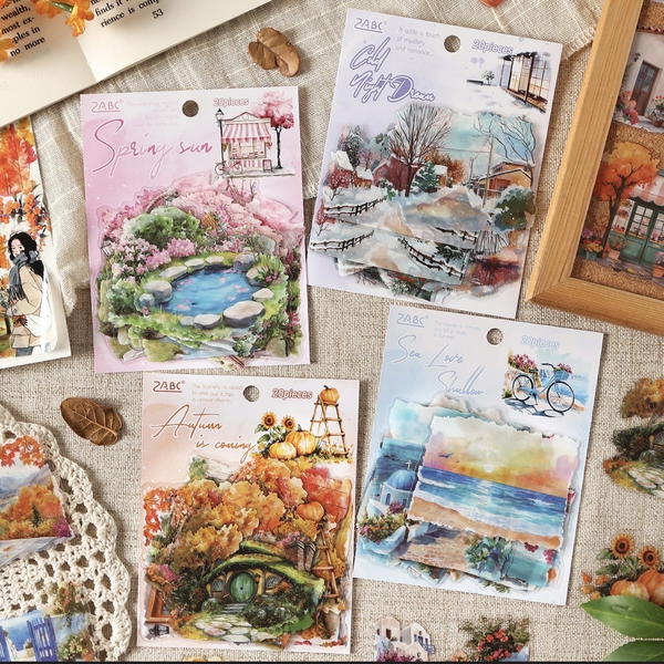 استيكرز لاند سكيب حجم كبير ١٠ قطع  Image 1 Preview