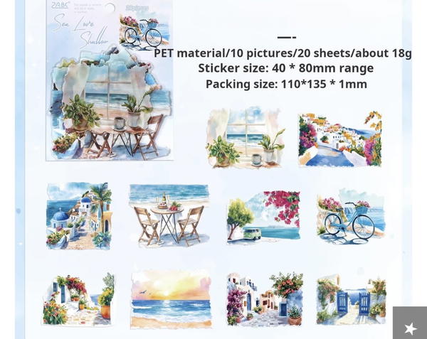 استيكرز لاند سكيب حجم كبير ١٠ قطع  Image 3 Preview