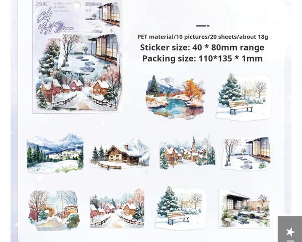 استيكرز لاند سكيب حجم كبير ١٠ قطع  Image 4 Preview