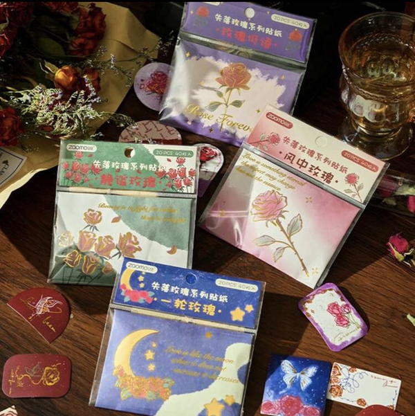 استيكرز ورد فينتاج ٤٠ قطعة Image 1 Preview