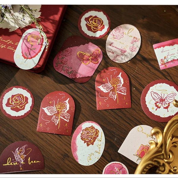 استيكرز ورد فينتاج ٤٠ قطعة Image 4 Preview