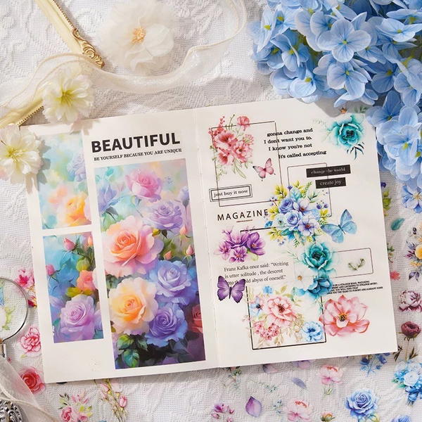 كتاب استيكر شفاف تصميمات فلورال Image 2 Preview