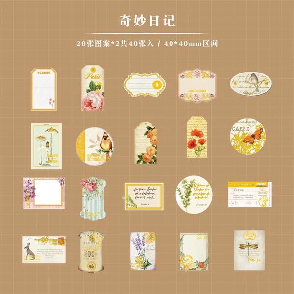 طوابع مطعمة بذهبي ٤٠ قطعة  Image 6 Preview