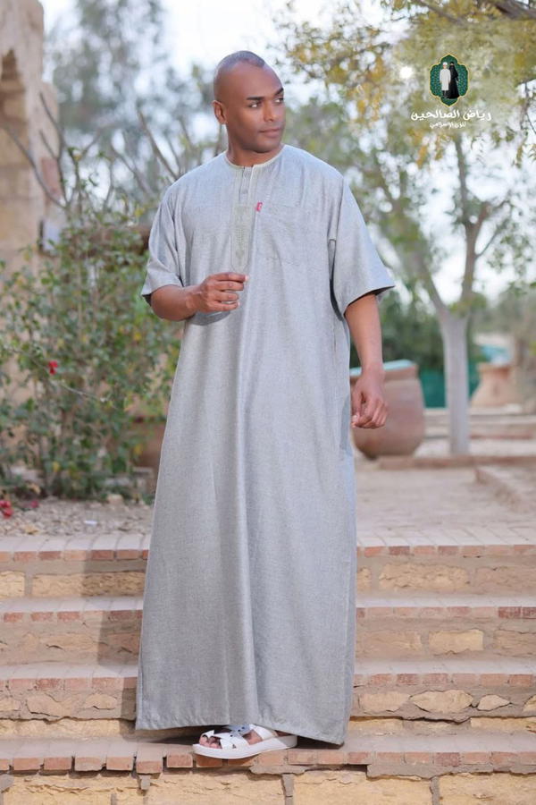 جلابية نص كم نبتدى كتان مستورد Image 2 Preview