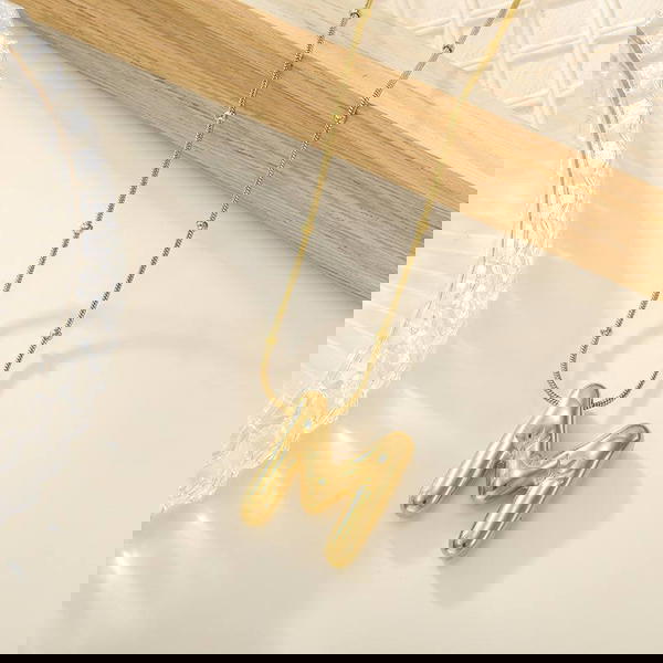 316 Stainless Steel Pump Letter Chain Deal Far Chain with Hummus, 45 cm long Image 2 Preview