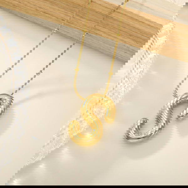 316 Stainless Steel Pump Letter Chain Deal Far Chain with Hummus, 45 cm long Image 3 Preview