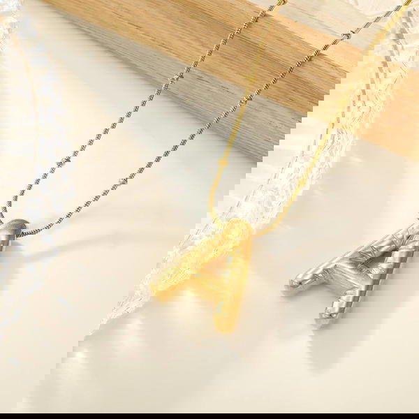 316 Stainless Steel Pump Letter Chain Deal Far Chain with Hummus, 45 cm long Image 5 Preview