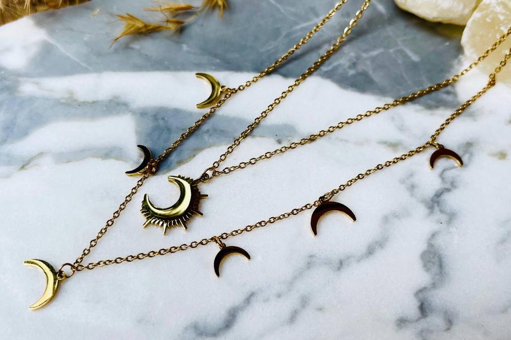 Necklace Stainless Steel 2 Round  Preview Image