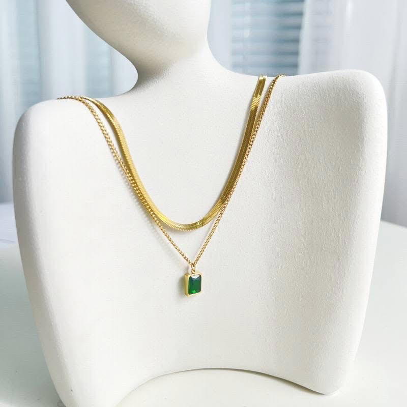 Necklace Stainless Steel 2 round   Preview Image