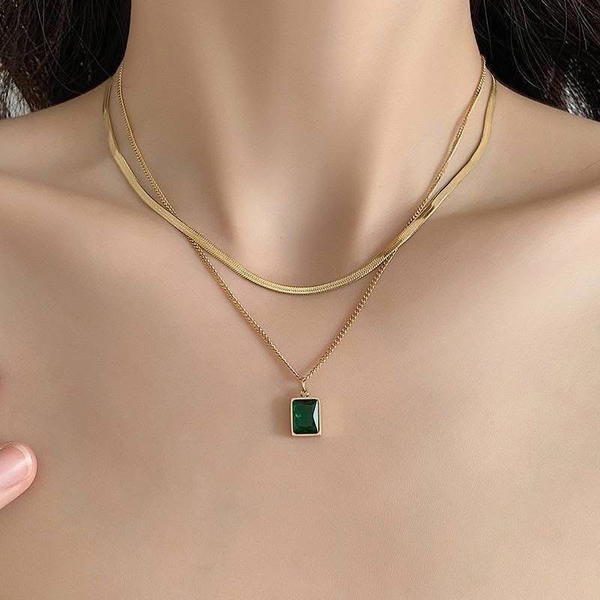Necklace Stainless Steel 2 round   Image 4 Preview