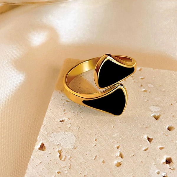 Resin Rings Stainless Steel Black🖤 & 🤍White Image 2 Preview