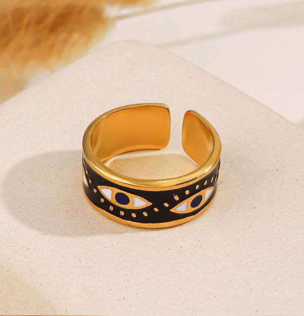 Resin Rings Stainless Steel Black🖤 & 🤍White Image 2 Preview