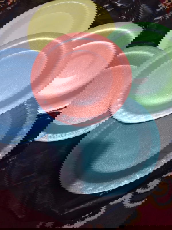 12طبق جاتوه مدور فوم الوان مقاس وسط Image 2 Preview