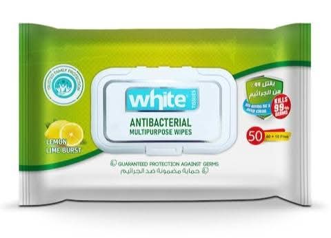 عبوه مناديل مبلله وايت 50 منديل حمايه ضد الجراثيم  Preview Image
